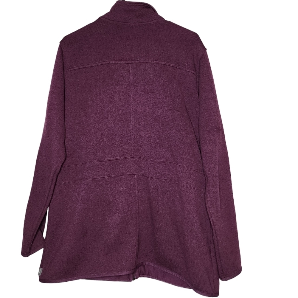 Eddie Bauer Purple sweater jacket button front women's size XL - Picture 4 of 16
